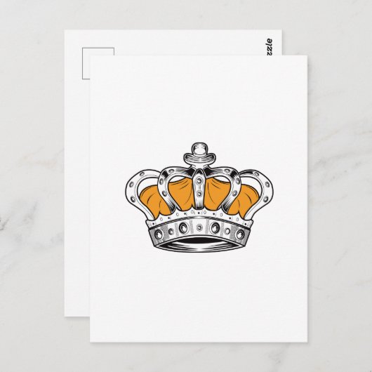 Krone - gelb postkarte (Vorne/Hinten)
