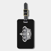 Krone - grau gepäckanhänger (Vorderseite vertikal)