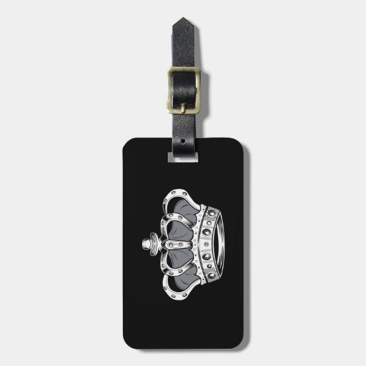 Krone - grau gepäckanhänger (Vorderseite vertikal)