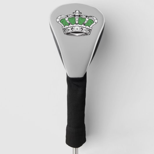Krone - Grün Golf Headcover (Vorderseite)