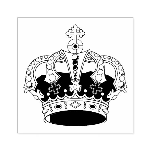 Krone Gummistempel (Prägung)