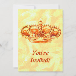 Krone in Gold Einladung
