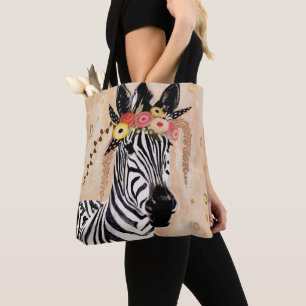 Krone Klimt Zebra-  der Blumen Tasche