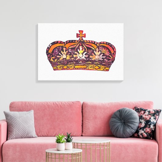 Krone Leinwanddruck (Insitu (Wohnzimmer))