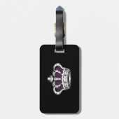 Krone - Lila Gepäckanhänger (Rückseite vertikal)