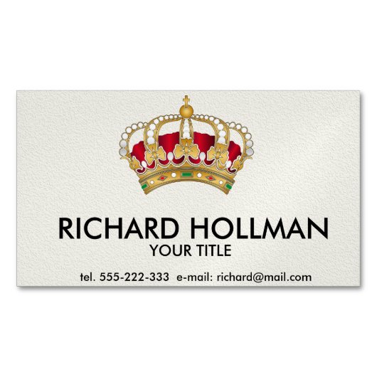 Krone Magnetische Visitenkarte (Vorderseite)