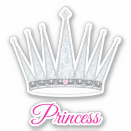 Krone mit Imitaten Diamanten Aufkleber