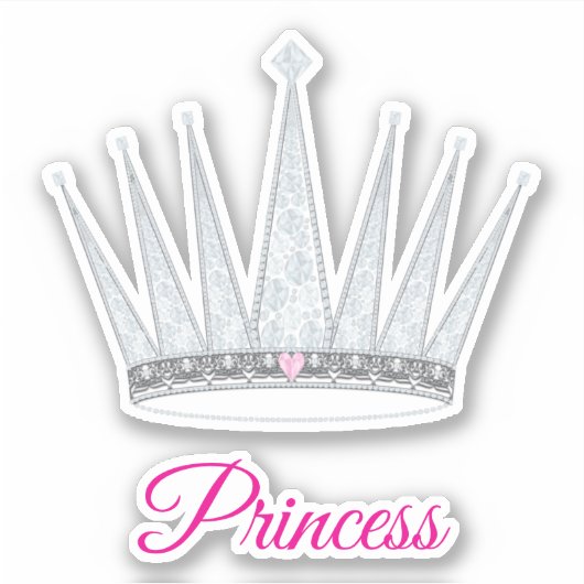 Krone mit Imitaten Diamanten Aufkleber (Vorderseite)
