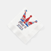 Krone mit Union Jack King Charles Coronation Napk Serviette (Ecke)