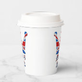 Krone mit Union Jack King Coronation Pappbecher (Links)
