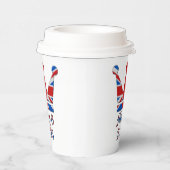 Krone mit Union Jack King Coronation Pappbecher (Rechts)