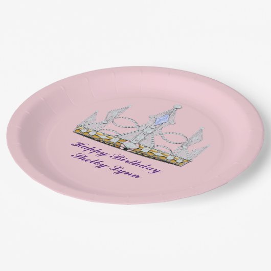 Krone Pappteller (Schrägansicht)