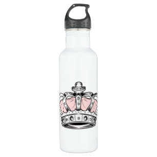 Krone - PInk Edelstahlflasche