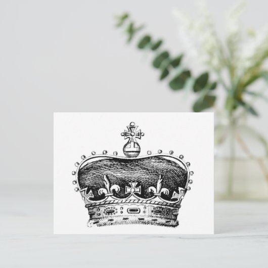 Krone Postkarte (Stehend Vorderseite)
