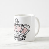 Krone - rosa kaffeetasse (VorderseiteRechts)