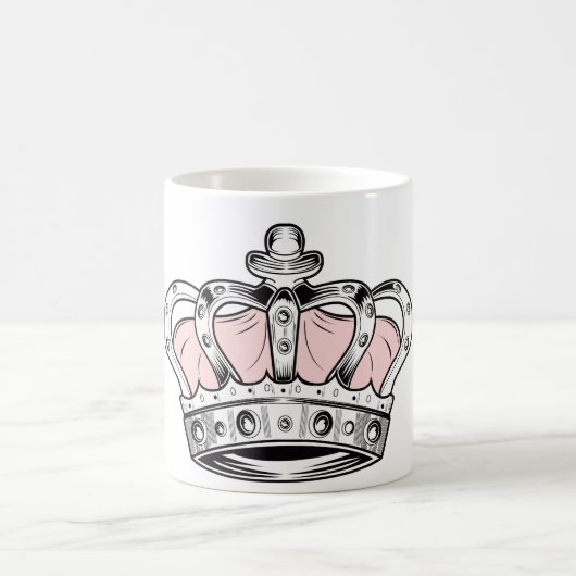 Krone - rosa kaffeetasse (Mittel)