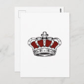 Krone - rot postkarte (Vorne/Hinten)