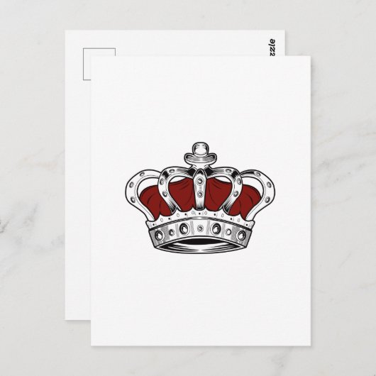 Krone - rot postkarte (Vorne/Hinten)