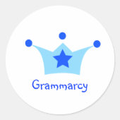 Krone Runder Aufkleber (Vorderseite)