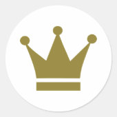 Krone Runder Aufkleber (Vorderseite)