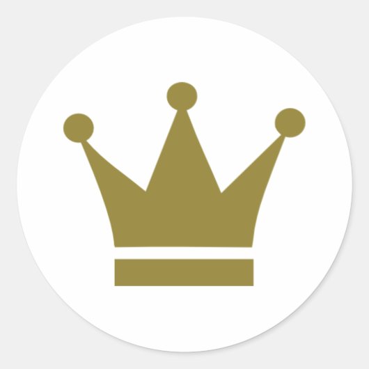 Krone Runder Aufkleber (Vorderseite)