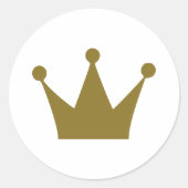 Krone Runder Aufkleber (Vorderseite)