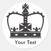 Krone Runder Aufkleber (Vorderseite)