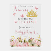 Krone | Schmetterlinge Blütenstaudusche Acrylschild (Vorderseite)