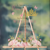 Krone | Schmetterlinge Blütenstaudusche Acrylschild (Neutral)