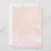 Krone | Schmetterlinge Rosa Rose Floral Quinceañer Einladung (Rückseite)