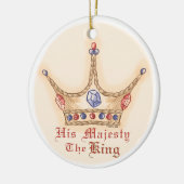 Krone Seiner Majestät König Keramik Ornament (Links)