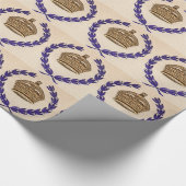 Krone und Garland Geschenkpapier (Ecke)