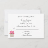 Krone von Peonies Hochzeitsempfang UAWG Einladung (Rückseite)