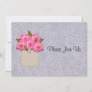Krone von Peonies Hochzeitsfeiern Einladung