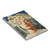 Krone von Petals Textured Nature Art Notebook Notizblock (Rechte Seite)