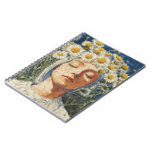 Krone von Petals Textured Nature Art Notebook Notizblock (Linke Seite)