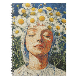 Krone von Petals Textured Nature Art Notebook Notizblock