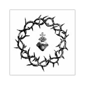 Krone von Thorn Heiliges Herz Jesu Religiös Gummistempel (Prägung)
