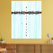 Krone von Thorns Cross Leinwanddruck (Insitu (Wohnzimmer))