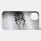 Krone von Thorns Herz und Bibel Case-Mate iPhone Hülle (Rückseite (Horizontal))