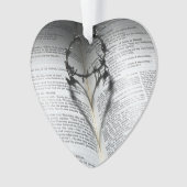 Krone von Thorns Herz und Bibel Ornament (Vorderseite)