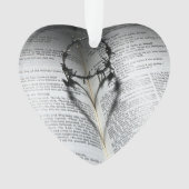 Krone von Thorns Herz und Bibel Ornament (Vorderseite)