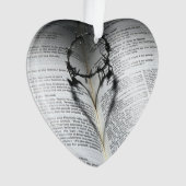 Krone von Thorns Herz und Bibel Ornament (Vorderseite)