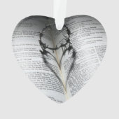 Krone von Thorns Herz und Bibel Ornament (Rückseite)