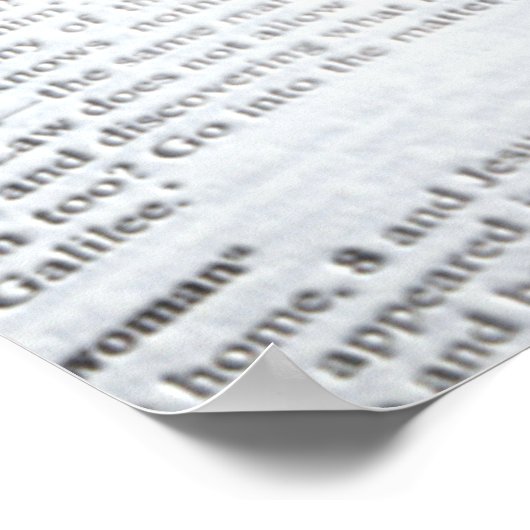 Krone von Thorns Herz und Bibel Poster (Ecke)