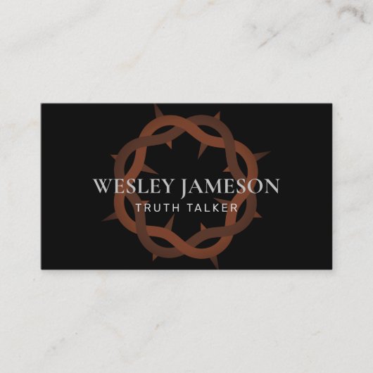 Krone von Thorns Visitenkarte (Vorderseite)