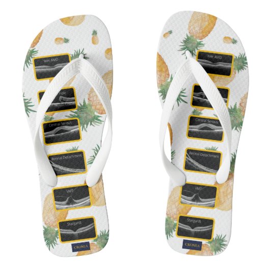 KRONEA OCT Retinal Atlas Thongs / Flip Flops Badesandalen (Fußbett)