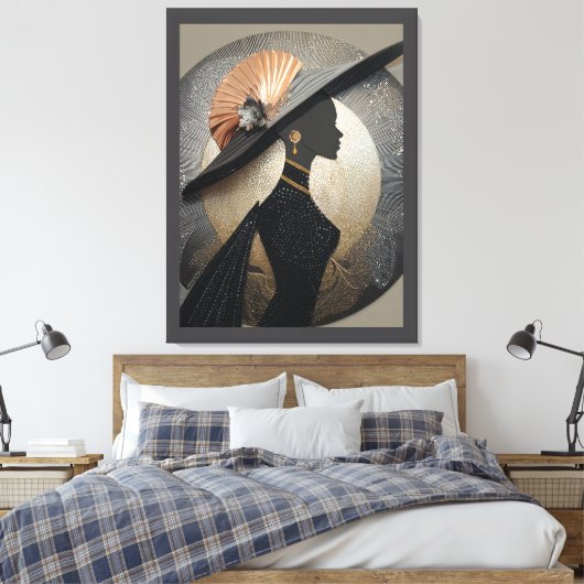 KRONELEGANZ #1 LEINWANDDRUCK (Insitu (Schlafzimmer))