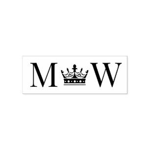 Kronen #1 Paar Hochzeit 2 Anfangsmonogramm Permastempel
