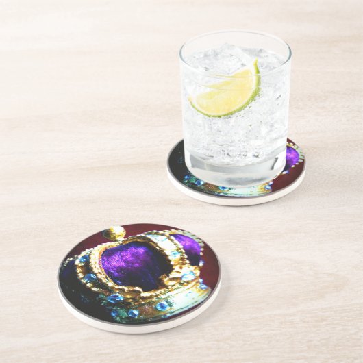 KRONEN-ABGABE-LILA SAMT UNTERSETZER (Seite)